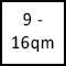 Raumgröße 9-16qm² (KK)
